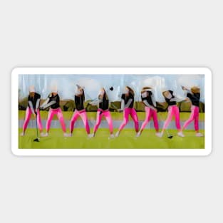 Golf Swing Painting Sticker